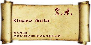 Klepacz Anita névjegykártya